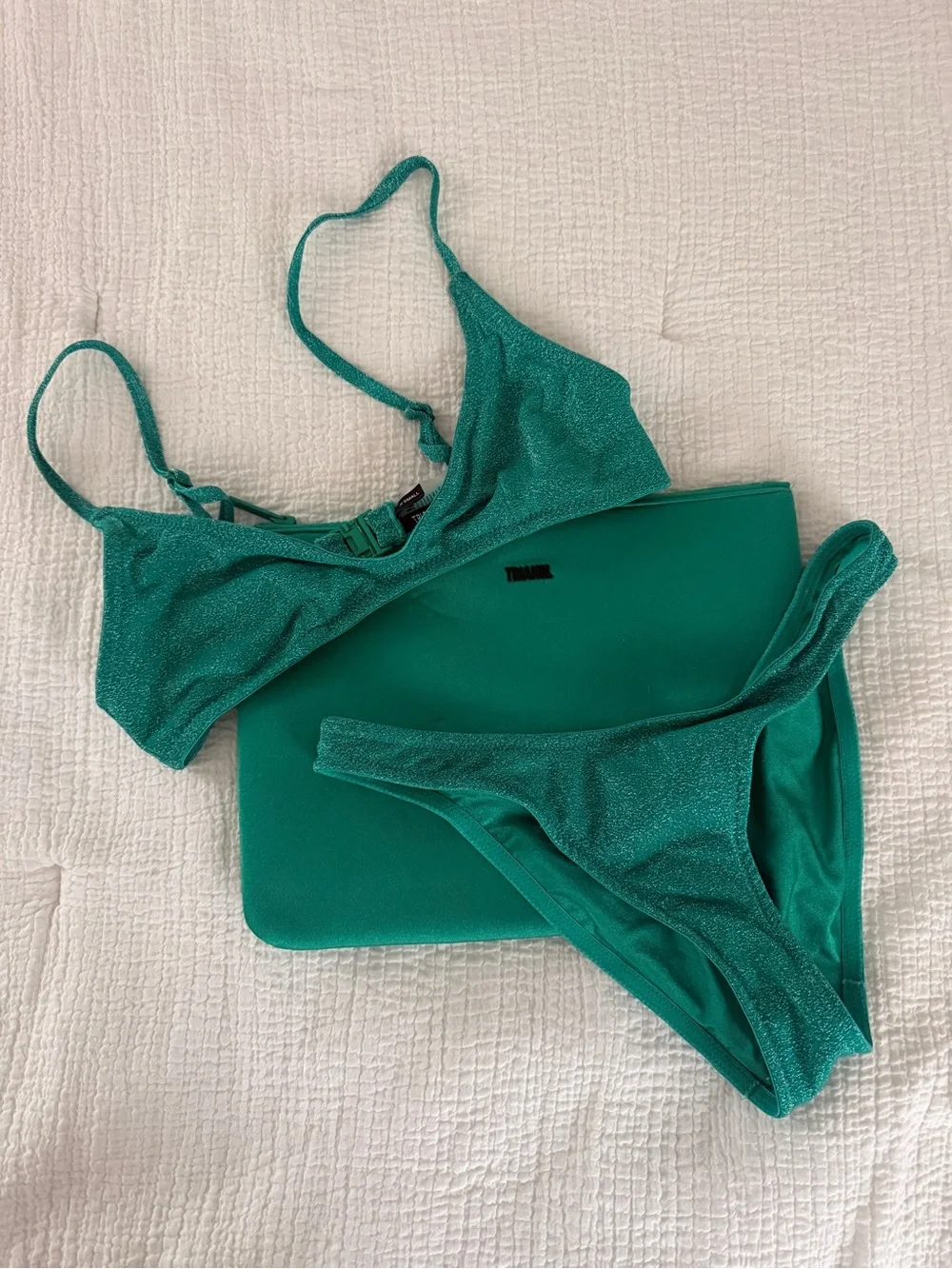 Triangl swimwear Emerald Shimmer Bikini Set